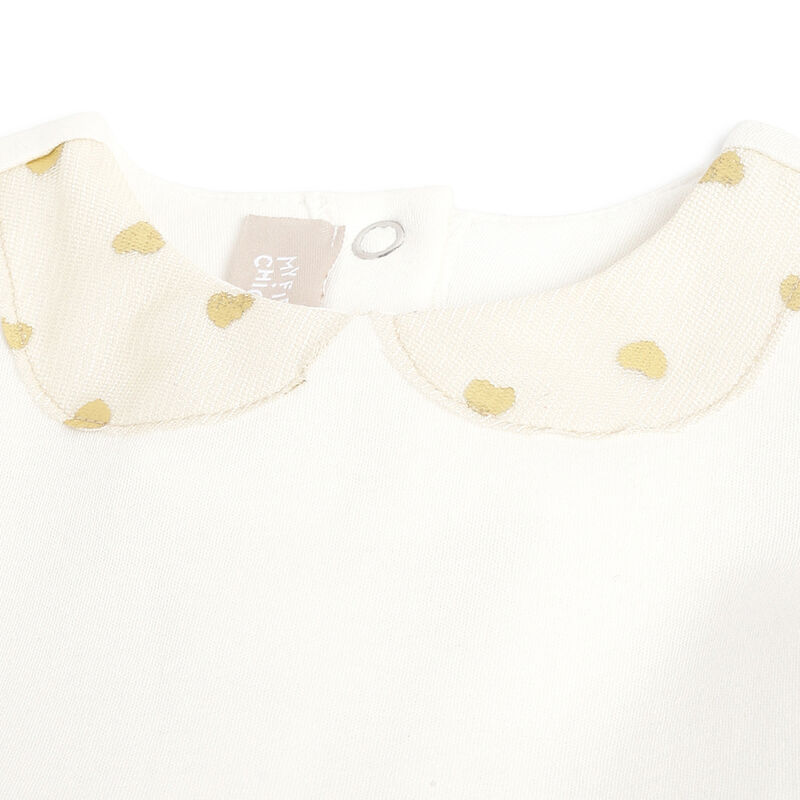 Girls Light Natural Printed Long Sleeve Dress image number 2